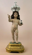 Bambino Gesù Di Praga legno Statua sacra Ihs Bambinello Napoletano 31 cm design