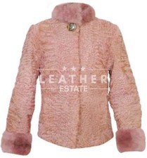 Cappotto donna rosa vero