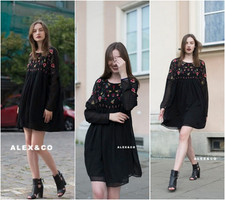 ZARA SS17 2017 BLACK PLUMETIS