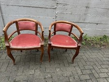 Coppia poltrone Vintage legno tessuto Dei Primi Del 900