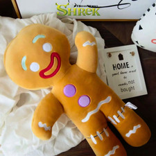 Peluche Uomo Focaccina Shrek Omino di Pan di Zenzero Morbido Divertente 30Cm