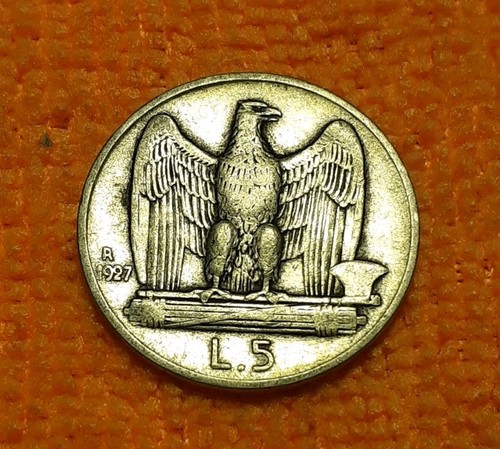 Regno iii 5 lire 1927 - 5,