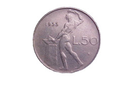 1955 Italy 50 Lire KM# 95.1 -