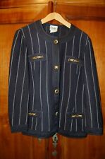 Liola, Giacca, Blu riga bianca, 75 cotone 15 poliestere 10 acrilico, tg 44, usat