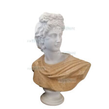 Busto Apollo in marmo scolpito cm 80 statua pietra 0068 arredo lusso casa villa