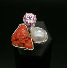 Anello donna vero - anello, corallo
