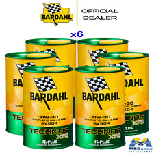 6 LITRI BARDAHL TECHNOS XFS AV 504 0W30 OLIO MOTORE AUTO AV504 100% SINTETICO