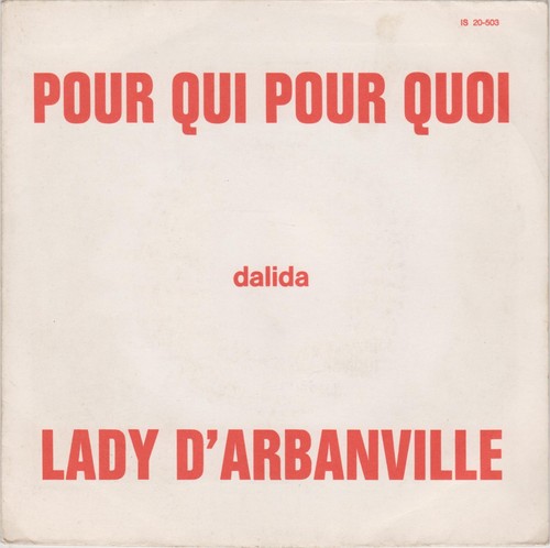 Dalida pour qui - dalida, /