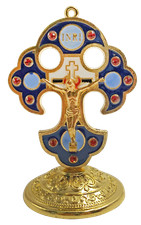 Croce INRI con appoggio h.9cm