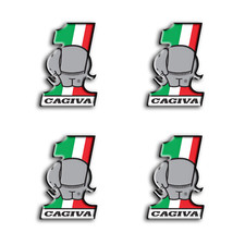 4 ADESIVI CAGIVA LOGO ELEFANTE