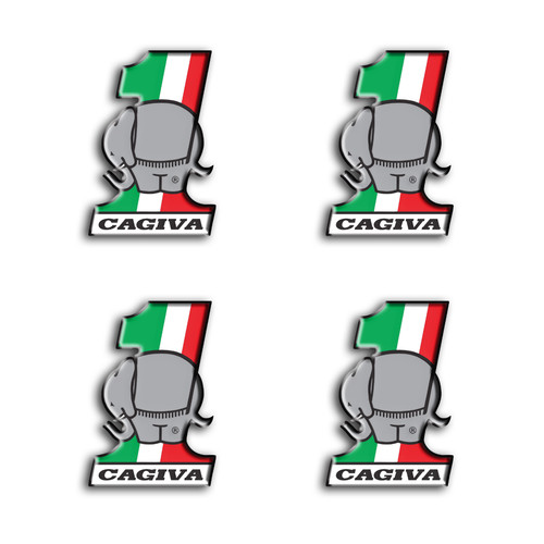 Adesivi cagiva logo - cagiva, elefante