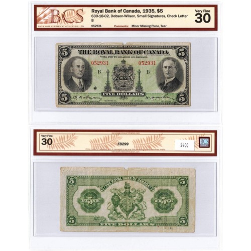 1935 royal bank of canada - $5,