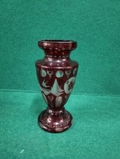 Vaso Cristallo di Boemia Rossa