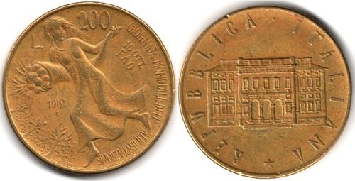 Italia 200 lire 1981 fao - 200,