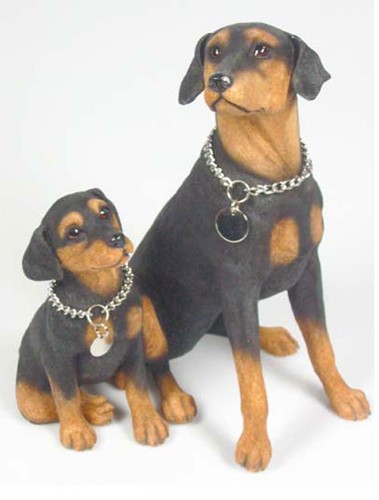 Statuina dobermann con - dobermann,