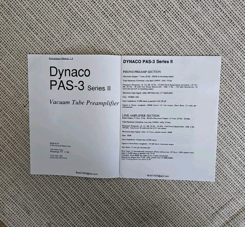 Dynaco pas ristampa manuale - dynaco,