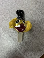 Tappo Per Bottiglia Clown Pagliaccio In Vetrio Murano Vintage Retro Anni 70/80