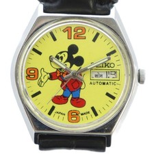 Orologio Seiko Topolino Vintage Automatico Giorno e Data Argento 6309-5820 dal Giappone