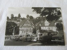 AK Hohnstein, Markt, Auto, Trabant, Wartburg, P70, Moskwitsch, 1981 circa, non viaggiata