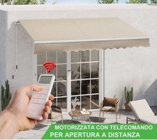 Tenda da Sole a Bracci Retrattili Motorizzata Elettrica Cm.395x250 Beige