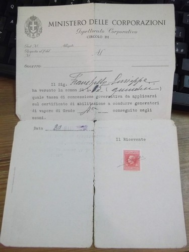 Ricevuta tassa governativa - tassa,