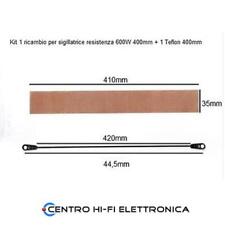Ricambio sigilla sacchetti in plastica resistenza 600W 400mm + 1 Teflon 400mm