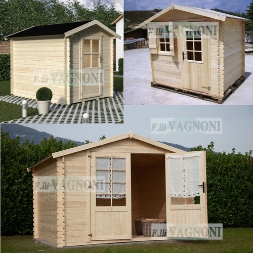 Casetta legno incastro - legno, ad