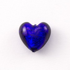 Perla cuore in vetro di Murano