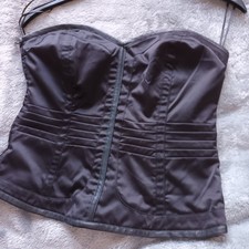 Top corsetto nero dorato