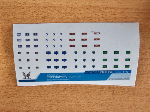Decals stemmi reparto - 1/43,