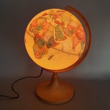 Mappamondo Illuminato Da Tavolo Globo Nova Rico Florence Ricoglobus Vintage