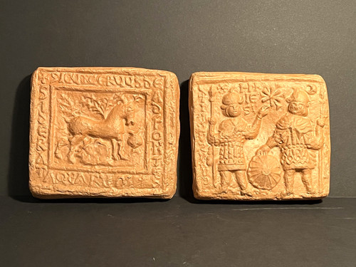 Set targhe icona terracotta - targhe,