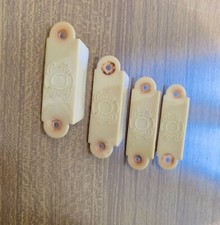 4 Bally Lane Guide Rail ‘Bally Logo’ C-696-1 White Single Flipper Pinball