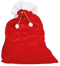 Sacco rosso di Babbo Natale in ciniglia 60x95 cm