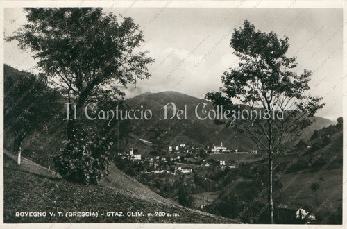 1942 bovegno panorama stazione - bovegno,