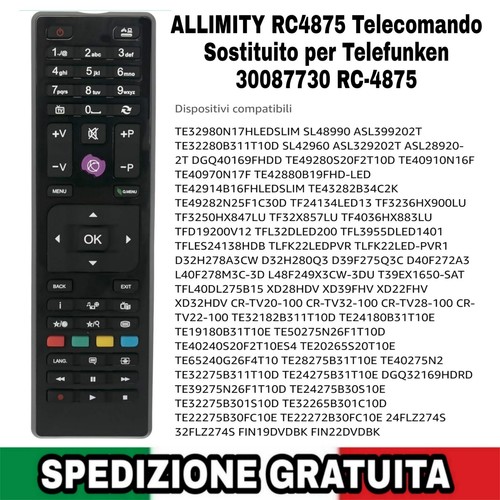 Rc4875 telecomando sostituito - rc4875,