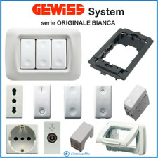 GEWISS SYSTEM Originale Bianca Presa Interruttore Bipolare Placca Supporto Stagn
