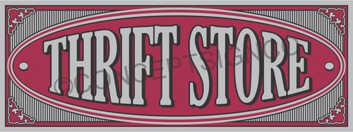 Thrift store banner - 1,5'x4',