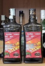 2 BOTTIGLIE AMARO DEL CAPO AL PEPERONCINO (CAFFO) 70CL VUOTE COLLEZIONE ARREDO 