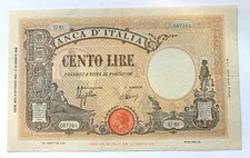 REGNO D' ITALIA  100 LIRE GRANDE  " B " B.I.  DECR. MIN. 08/10/1943