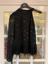 Pinko Top Nero con Perline