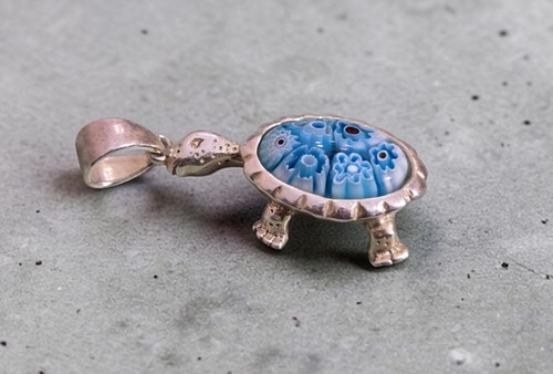 Ciondolo tartaruga argento