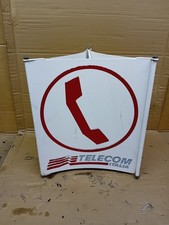 Insegna telefonica Trifacciale telefono Pubblico No Gettoni   Cabina   Anni 00 