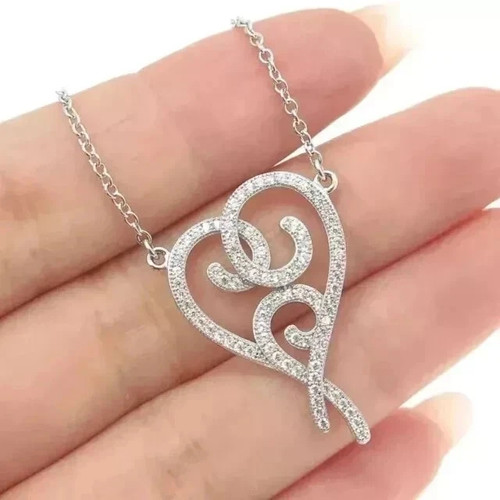 Ciondolo cuore donna art deco