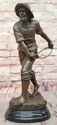 Statua pescatore bronzo - in,