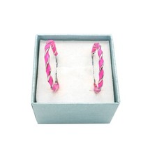 Orecchini cerchi rosa - orecchini,