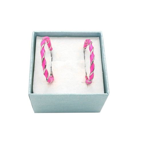 Orecchini cerchi rosa fluo - orecchini,