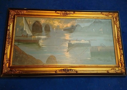 Dipinto olio tela - a, su