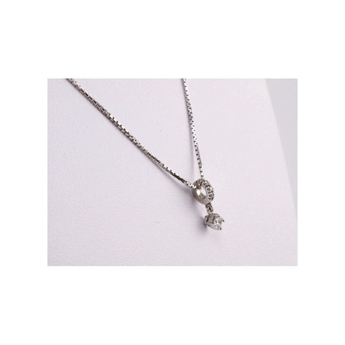 Girocollo oro bianco con punto - girocollo,