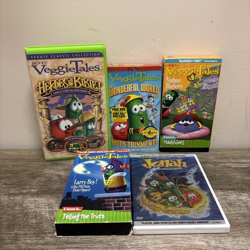 Veggie tales dvd vhs lot - 5,